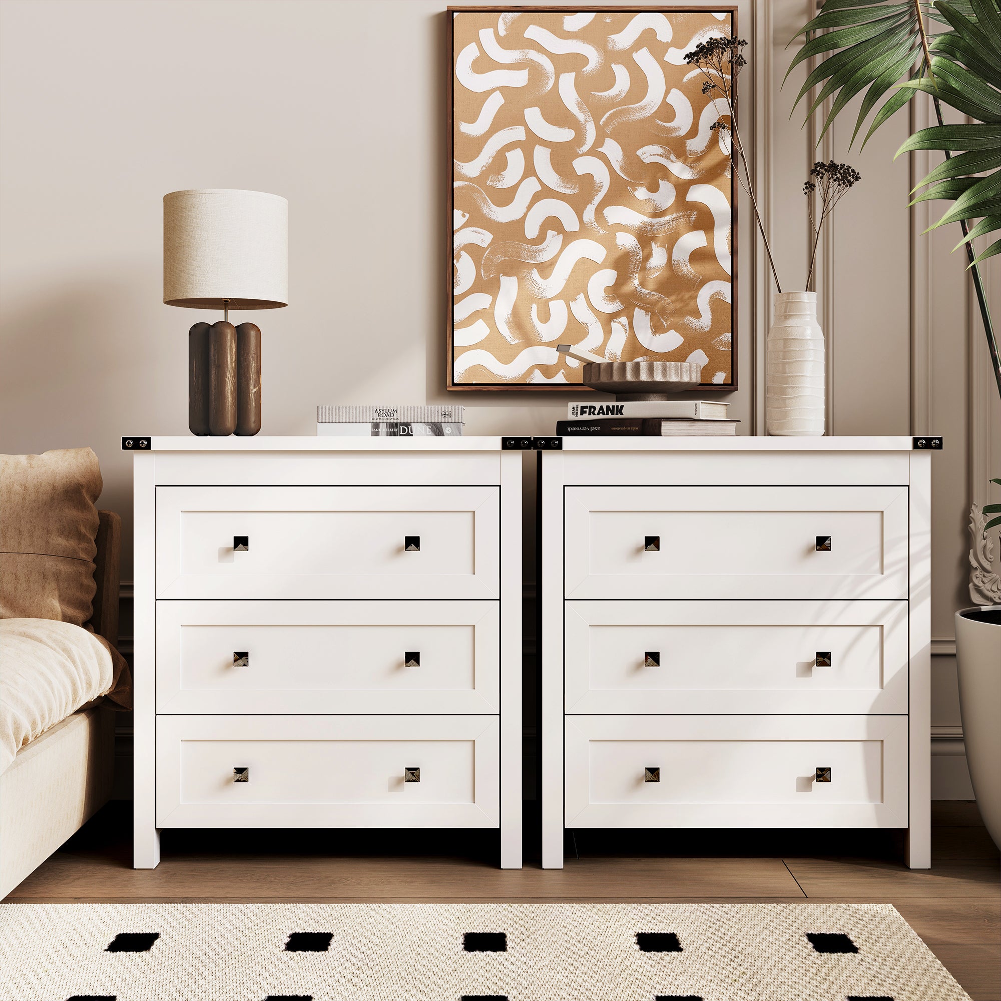 Sierra White 4-Drawer Dresser | Modern Farmhouse Accent Chest-White - main product image4