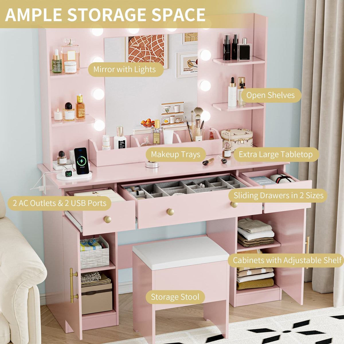 Illume Vanity with Storage