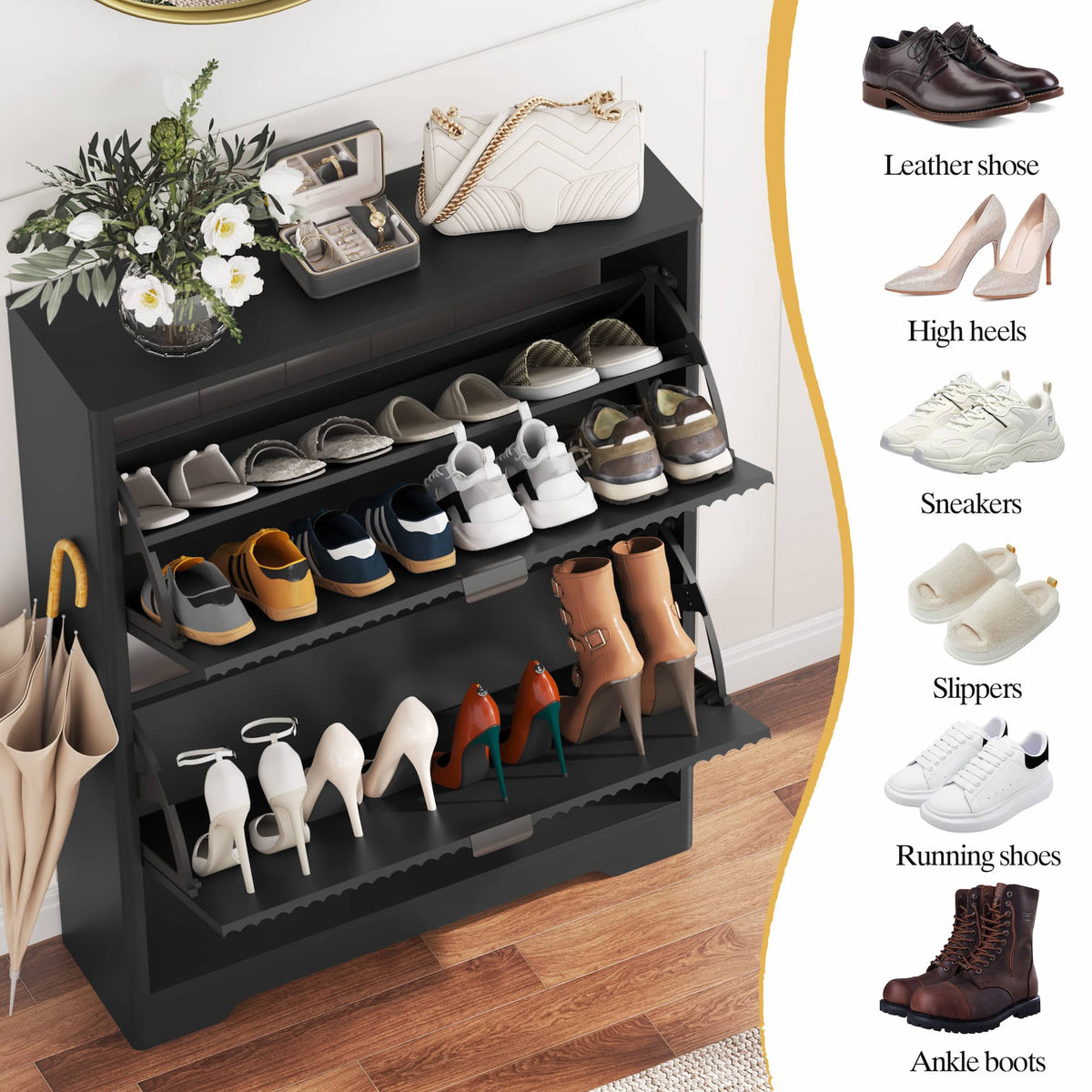 Linea 2-Door Shoes Cabinet