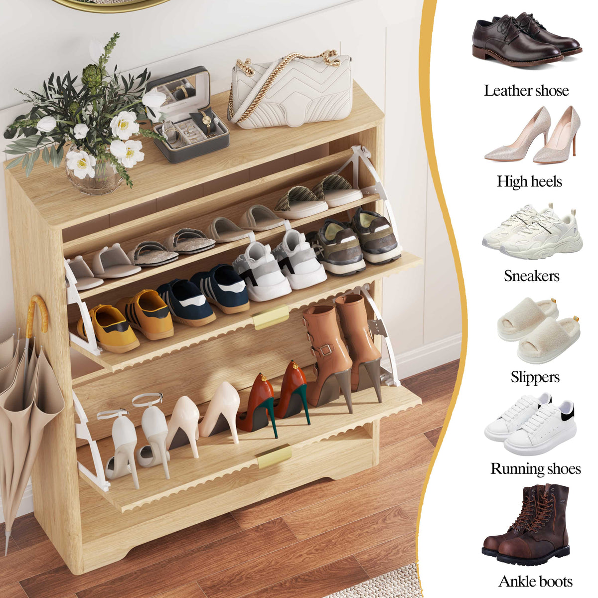 Linea 2-Door Shoes Cabinet