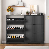Linea Storage Cabinet with 3 Flip Drawers