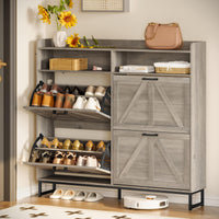 Avalon Shoe Storage Cabinet with 2 Flip Drawers