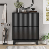 Linea Shoe Cabinet with 2 Flip Drawers