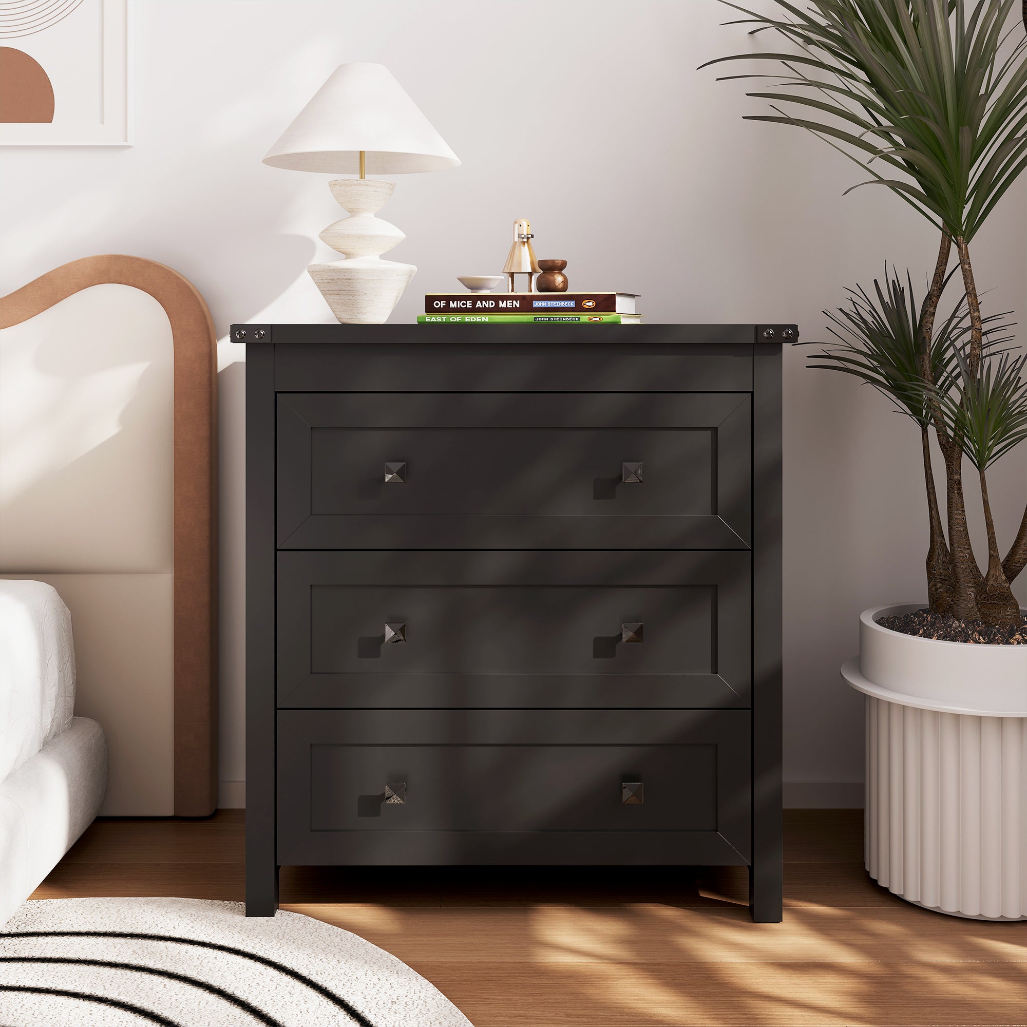 Sierra White 4-Drawer Dresser | Modern Farmhouse Accent Chest-White - main product image2