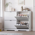 Linea Shoe Cabinet with 4 Flip Drawers