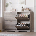 Linea Shoe Cabinet with 4 Flip Drawers