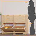 Linea Shoe Cabinet with 4 Flip Drawers