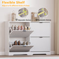 Linea Shoe Cabinet with 4 Flip Drawers