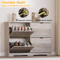 Linea Shoe Cabinet with 4 Flip Drawers