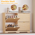 Linea Shoe Cabinet with 4 Flip Drawers