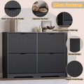 Linea Shoe Cabinet with 4 Flip Drawers