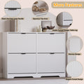 Linea Shoe Cabinet with 4 Flip Drawers