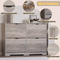 Linea Shoe Cabinet with 4 Flip Drawers