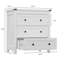 Sierra White 4-Drawer Dresser | Modern Farmhouse Accent Chest-White - main product image3