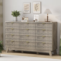 Linear Fluted 12-Drawer Storage Dresser