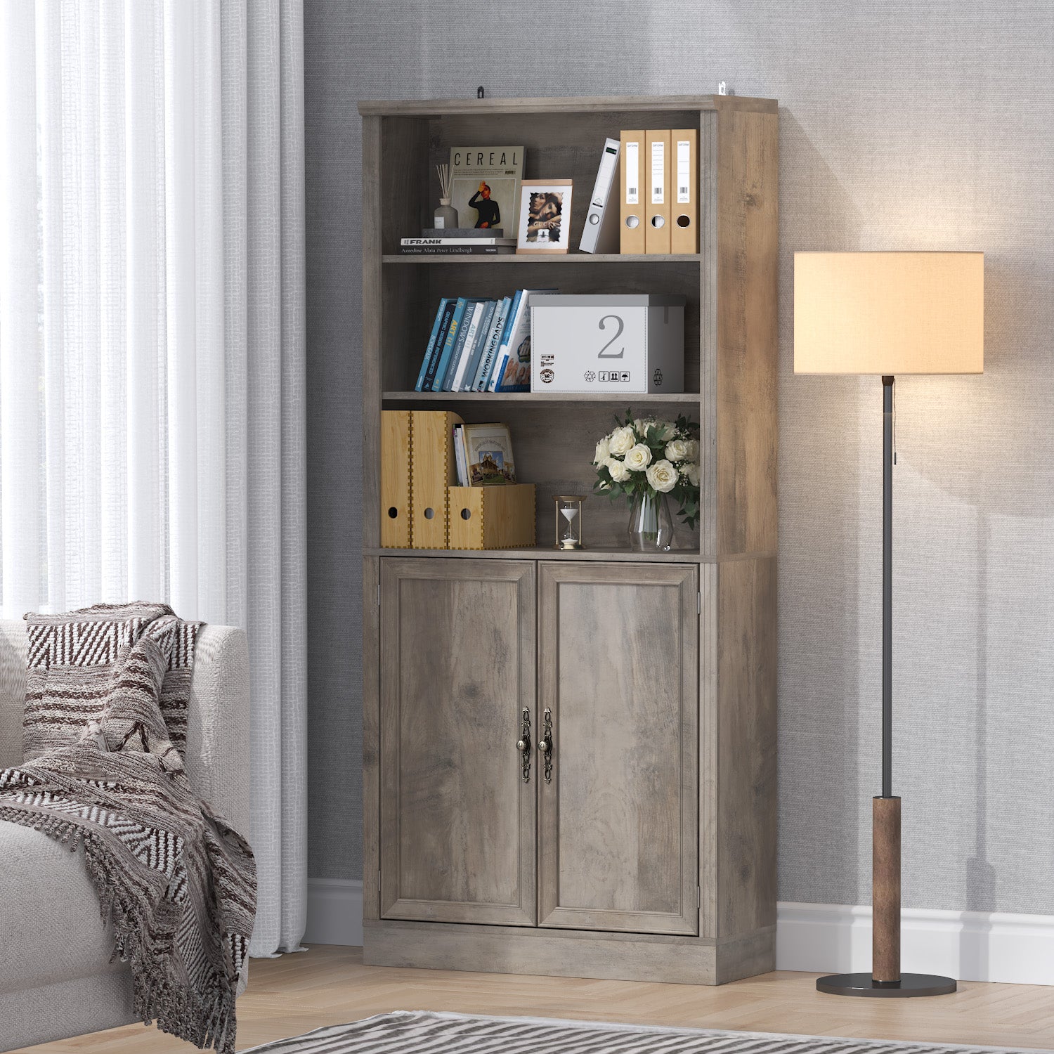 Marlowe 72'' Tall Bookcase with Doors