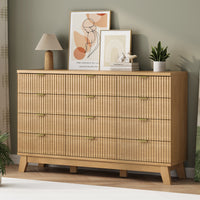 Linear Fluted 12-Drawer Storage Dresser