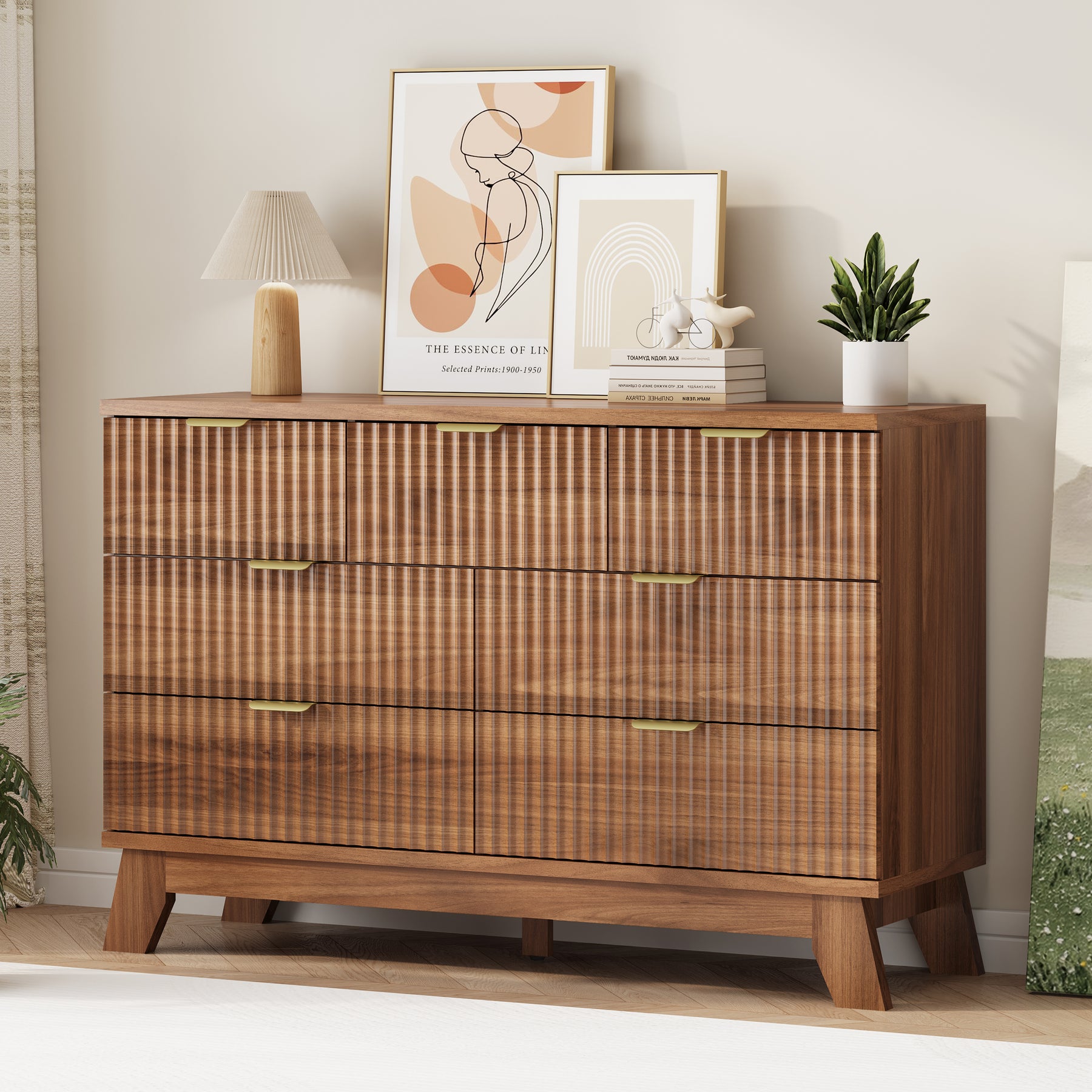 Linear Fluted 7-Drawer Dresser