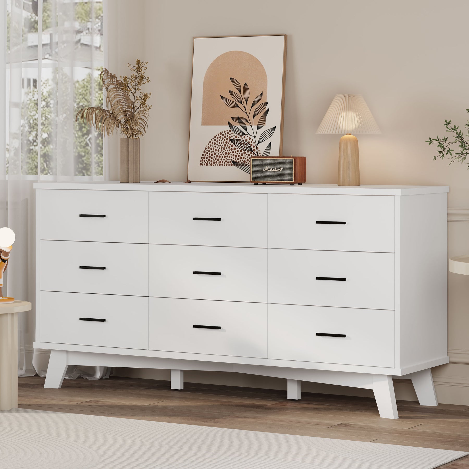 Axton 9-Drawer Wide Dresser