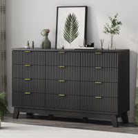 Linear Fluted 12-Drawer Storage Dresser