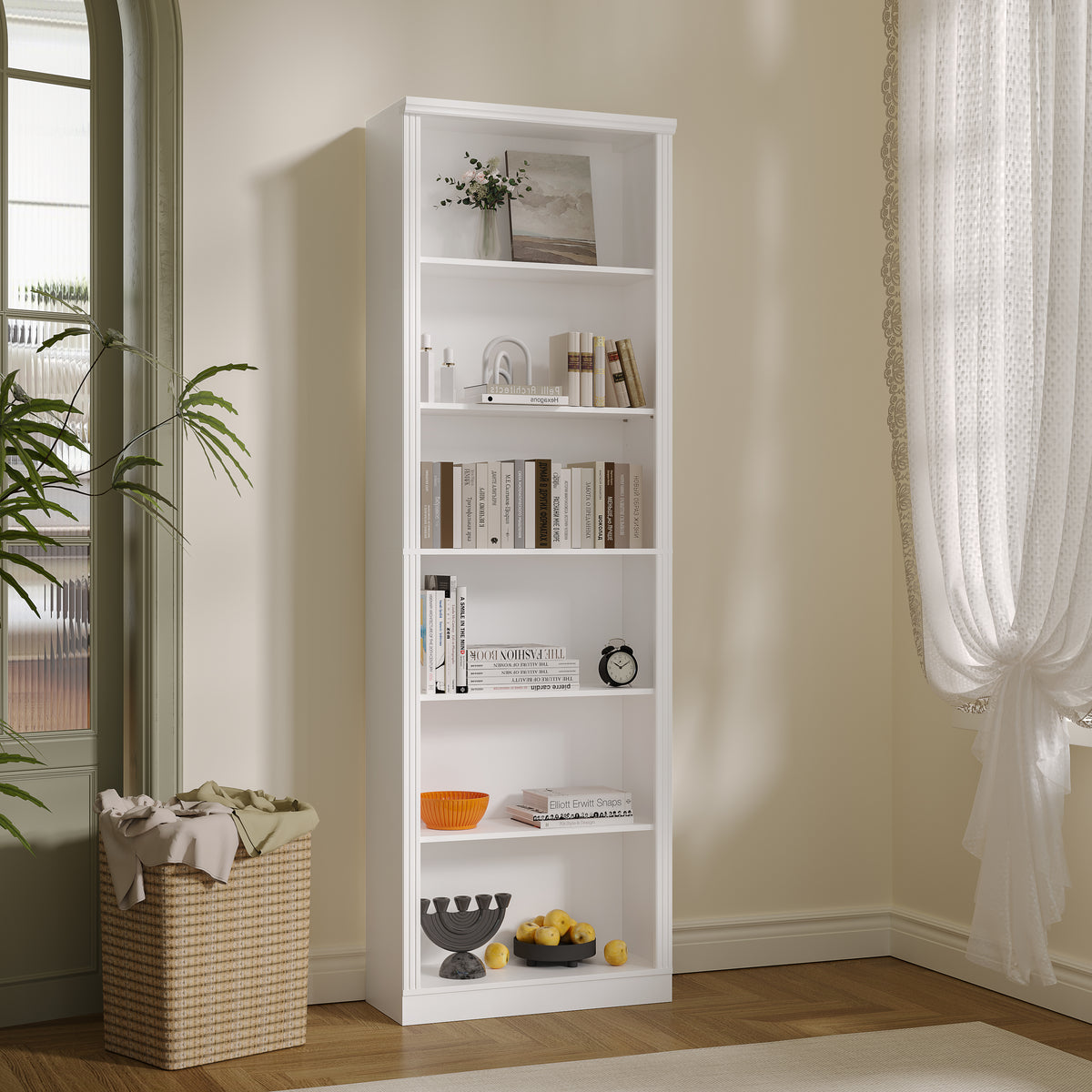 Tall Bookshelf, 6-Tier Bookcase
