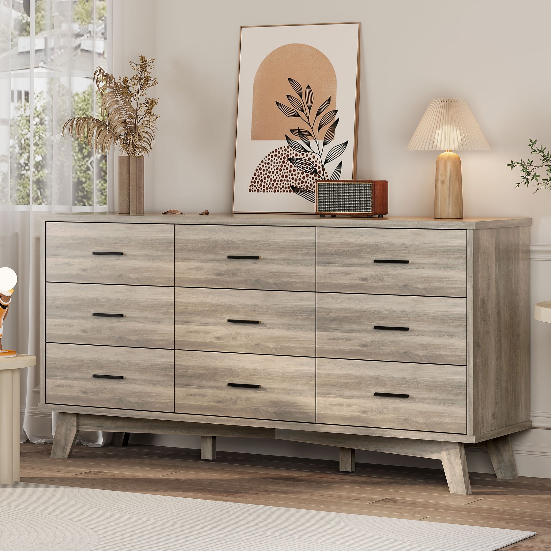 Axton 9-Drawer Wide Dresser
