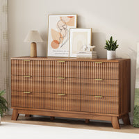 Linear 9-Drawer Fluted Dresser