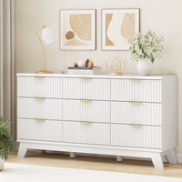 Linear 9-Drawer Fluted Dresser