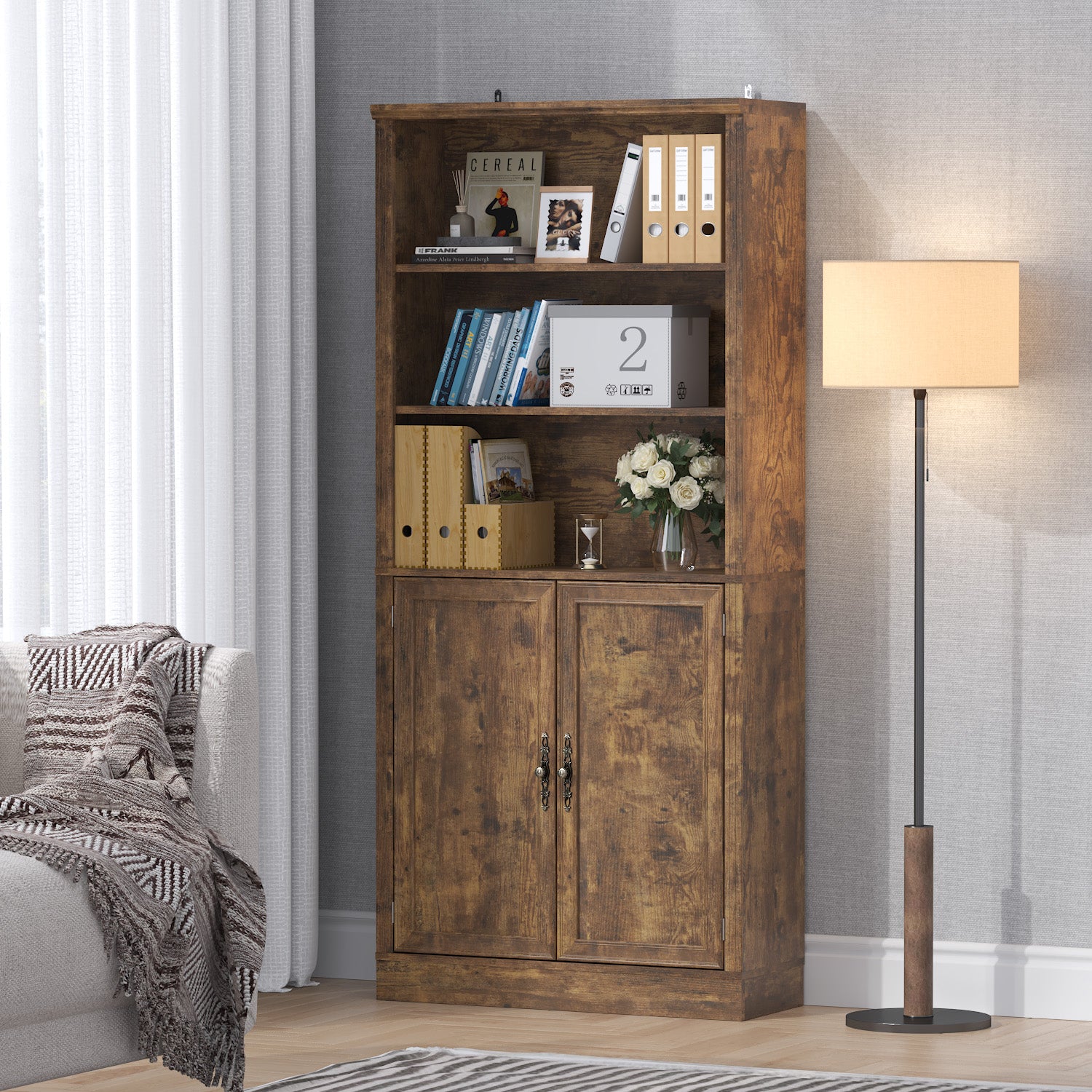 Marlowe 72'' Tall Bookcase with Doors