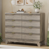 Linear Fluted 8-Drawer High Dresser