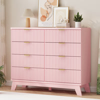 Linear Fluted 8-Drawer High Dresser