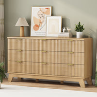 Linear 9-Drawer Fluted Dresser