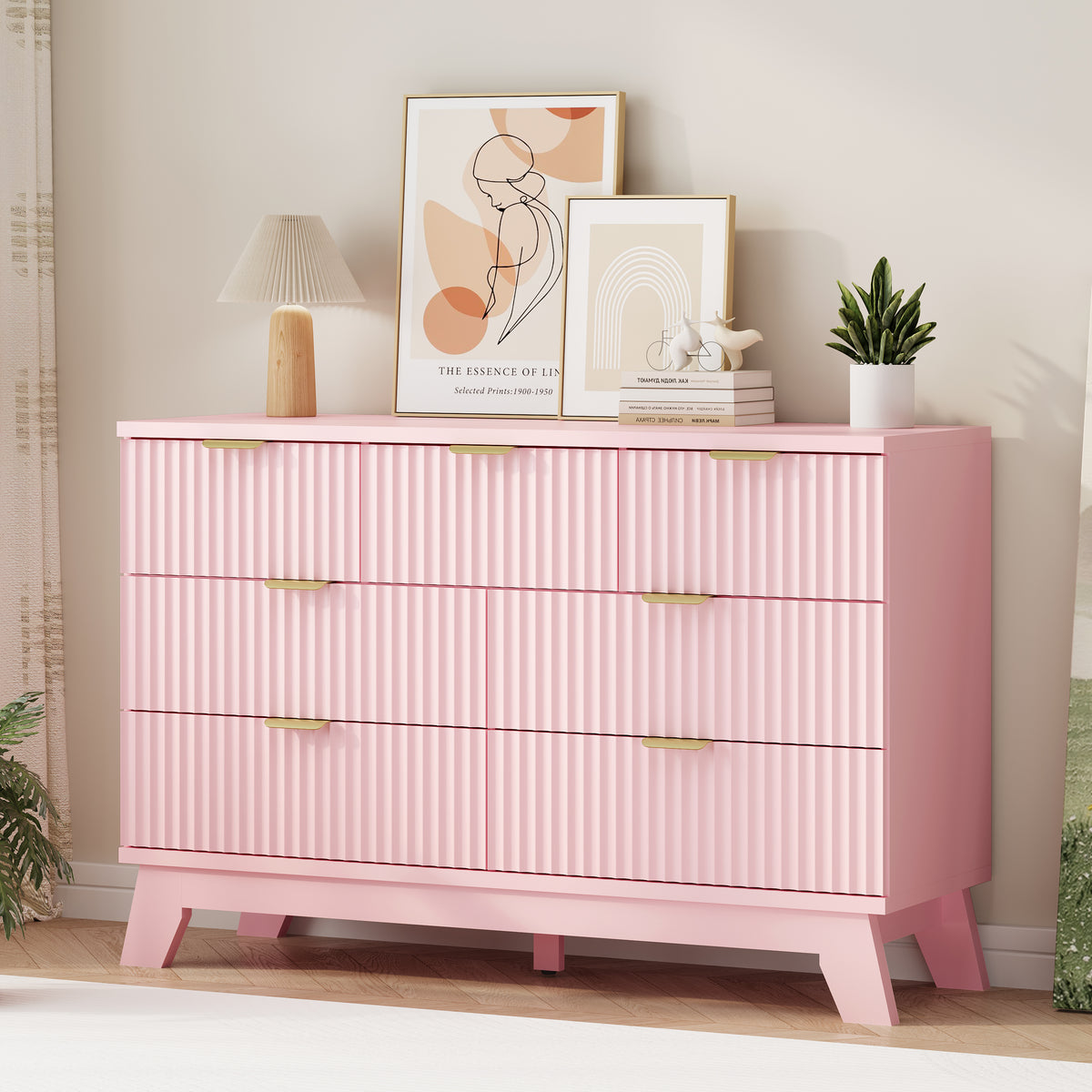 Linear Fluted 7-Drawer Dresser