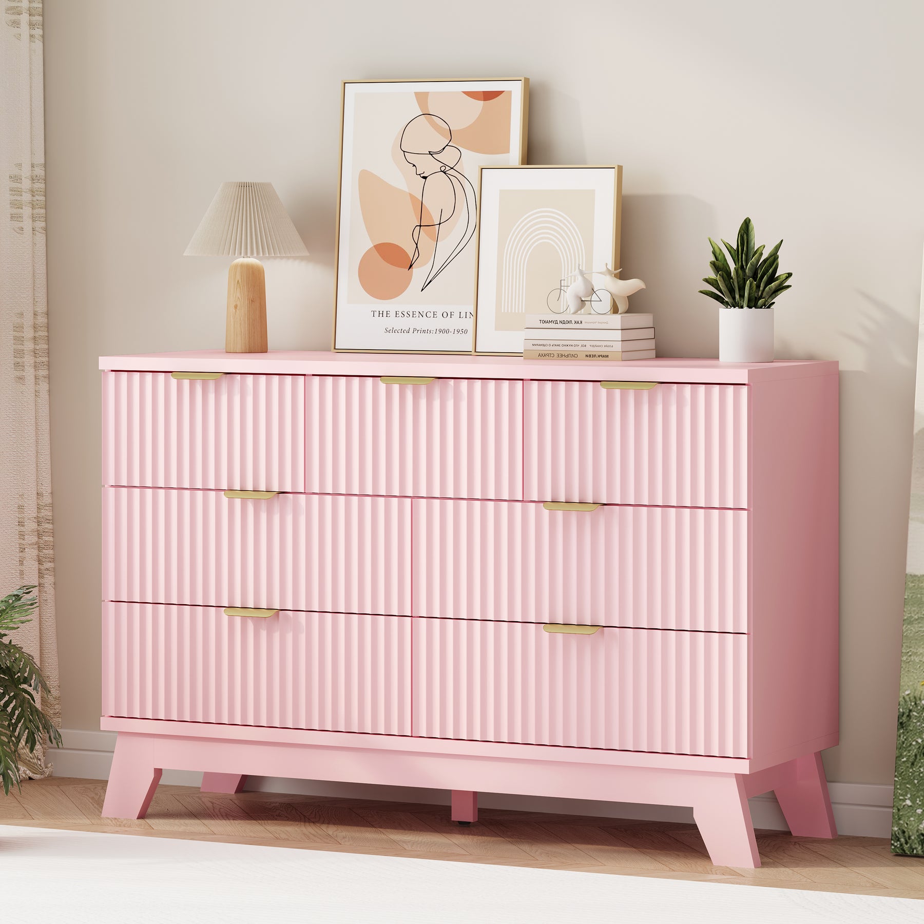 Linear Fluted 7-Drawer Dresser