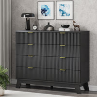 Linear Fluted 8-Drawer High Dresser