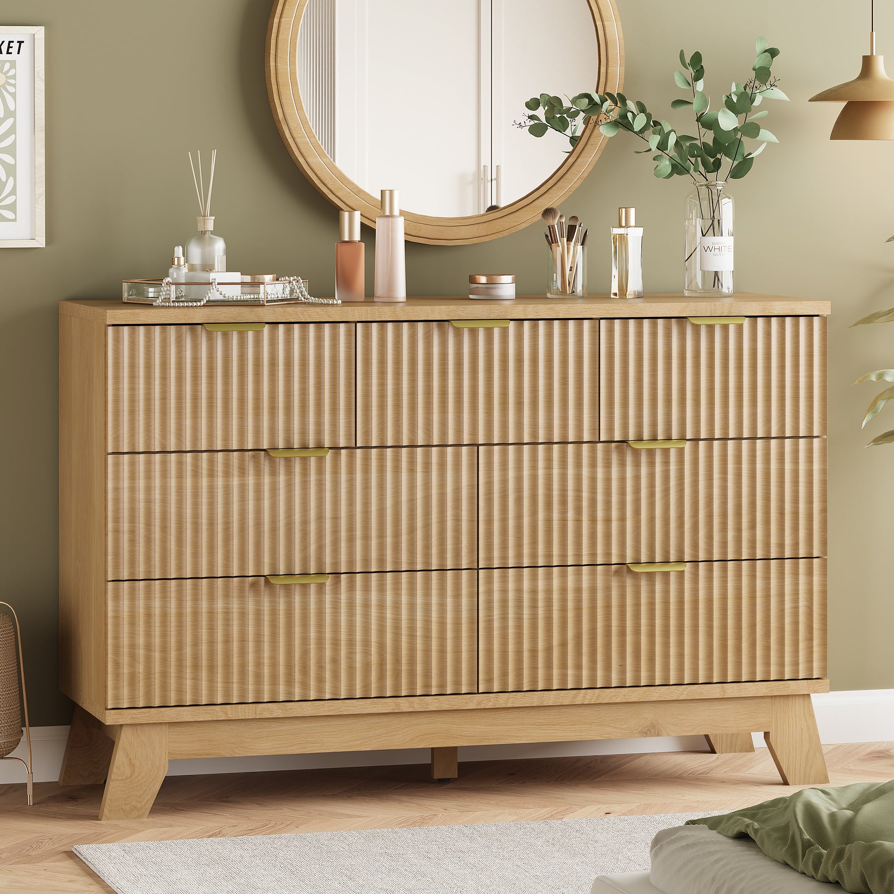 Linear Fluted 7-Drawer Dresser