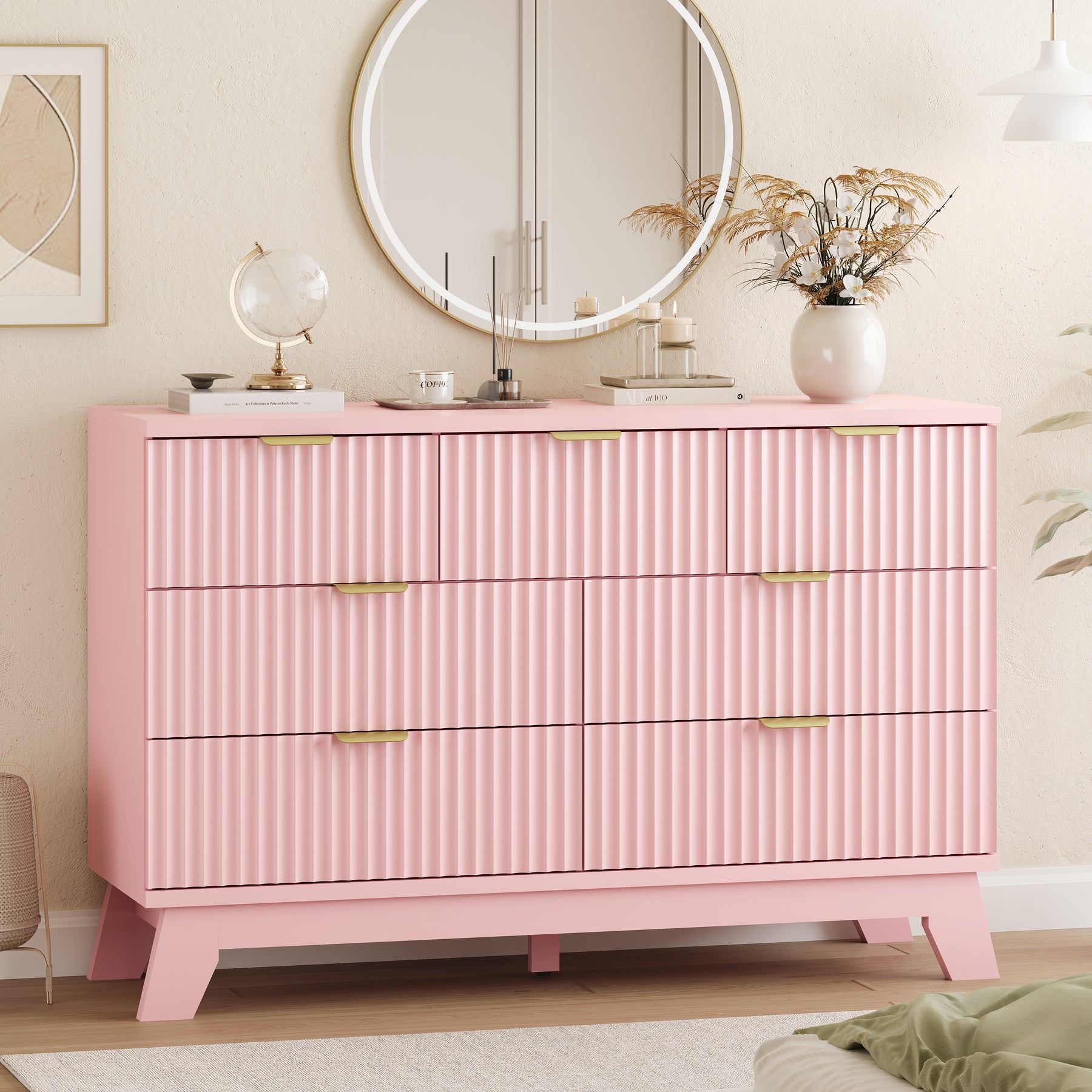 Linear Fluted 7-Drawer Dresser