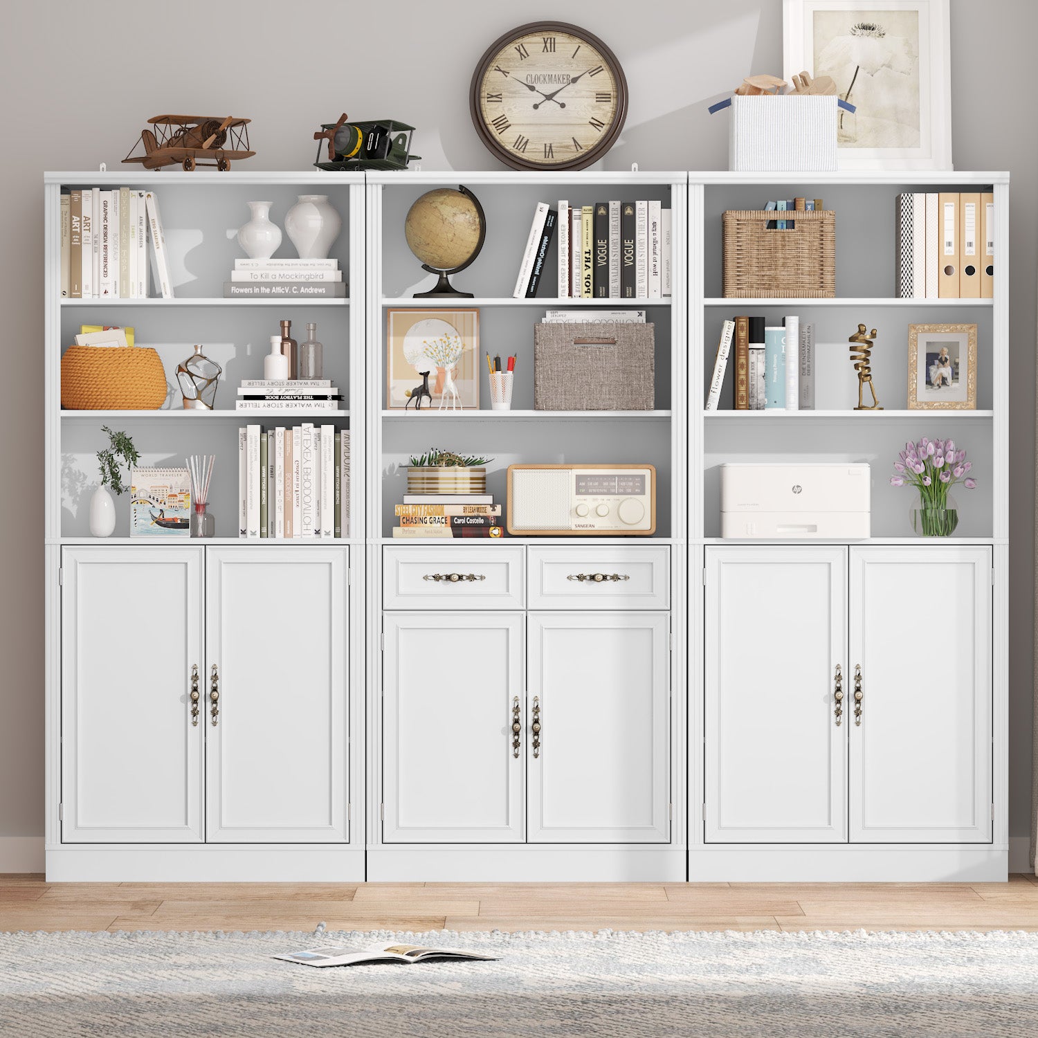 The Serene Slim Tower | Minimalist Vertical Open Bookshelf