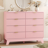 Linear Fluted 8-Drawer High Dresser