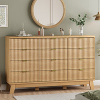 Linear Fluted 12-Drawer Storage Dresser