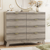 Linear Fluted 8-Drawer High Dresser
