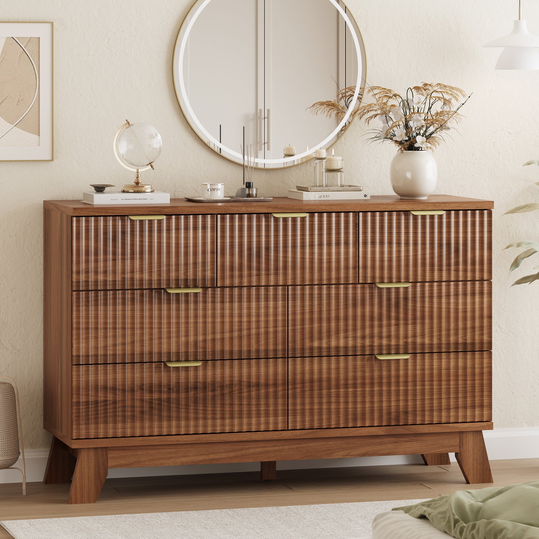 Linear Fluted 7-Drawer Dresser