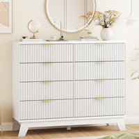 Linear Fluted 8-Drawer High Dresser
