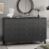 Linear Fluted 12-Drawer Storage Dresser