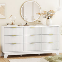 Linear 9-Drawer Fluted Dresser