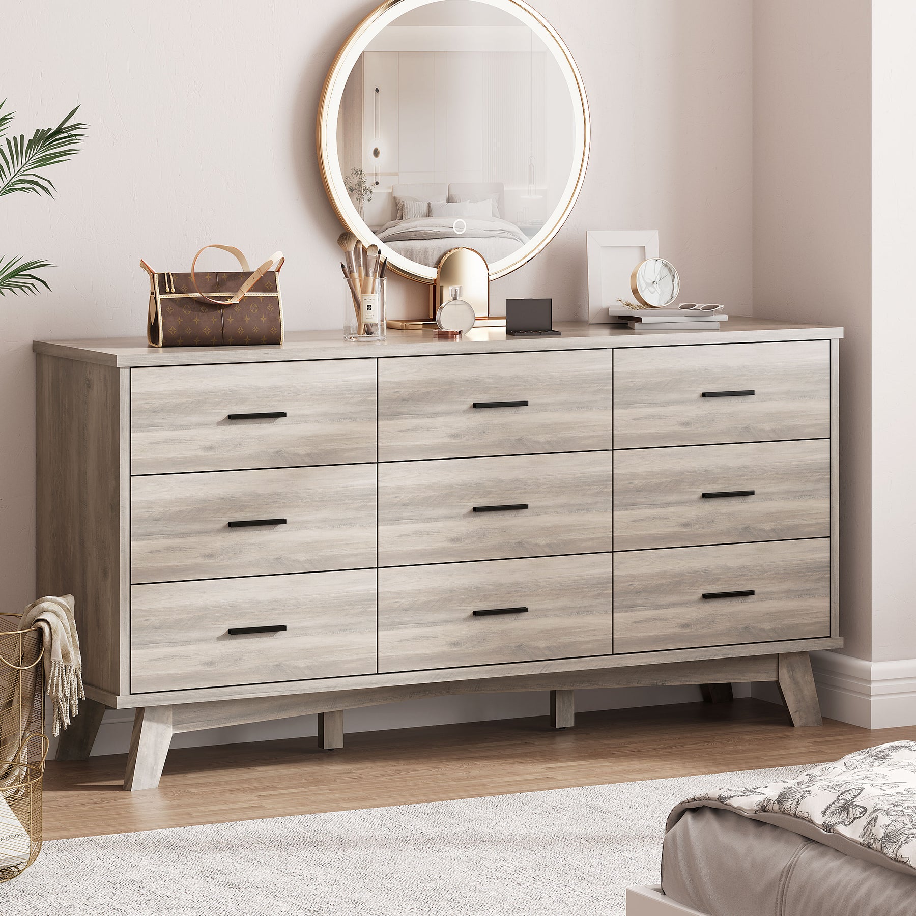 Axton 9-Drawer Wide Dresser