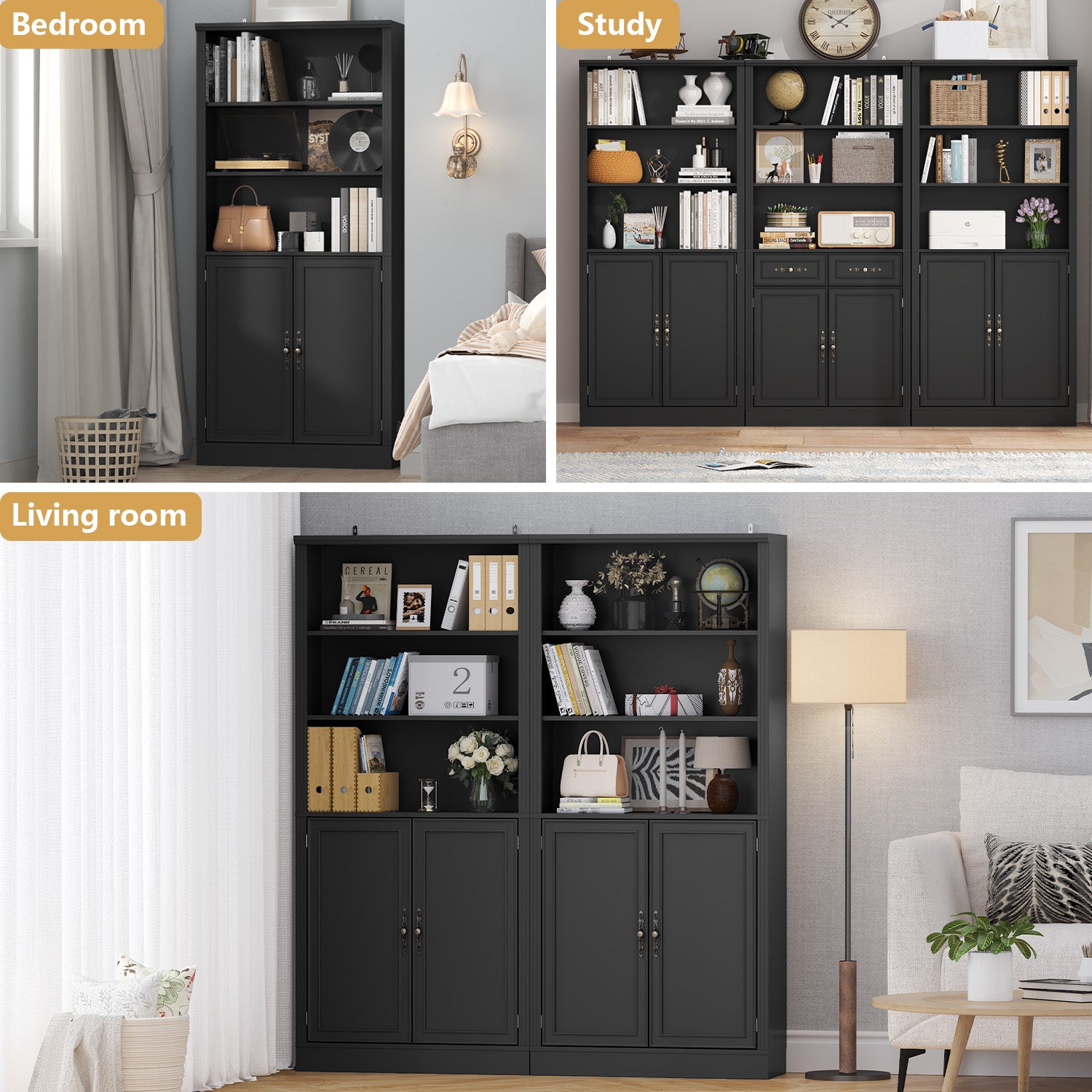 Marlowe 72'' Tall Bookcase with Doors