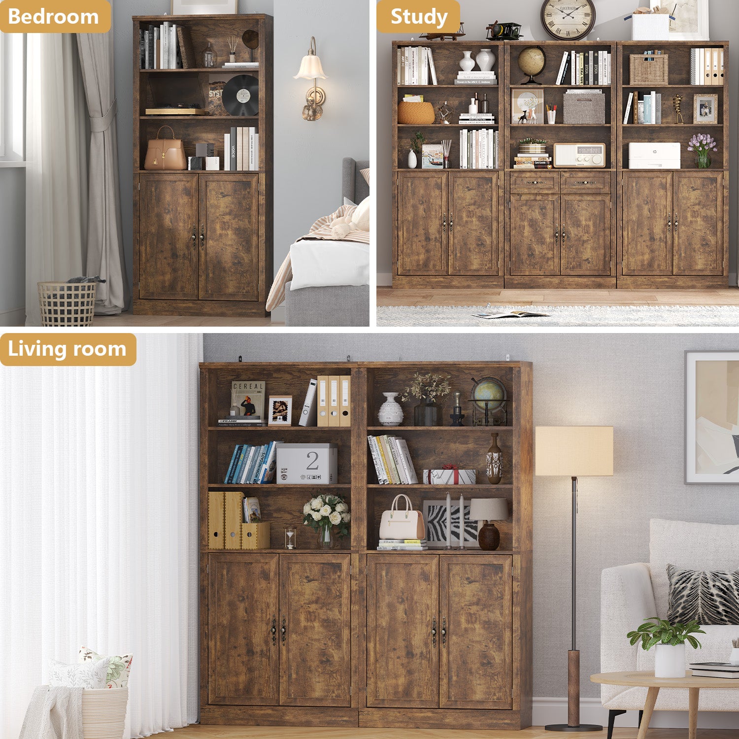 Marlowe 72'' Tall Bookcase with Doors