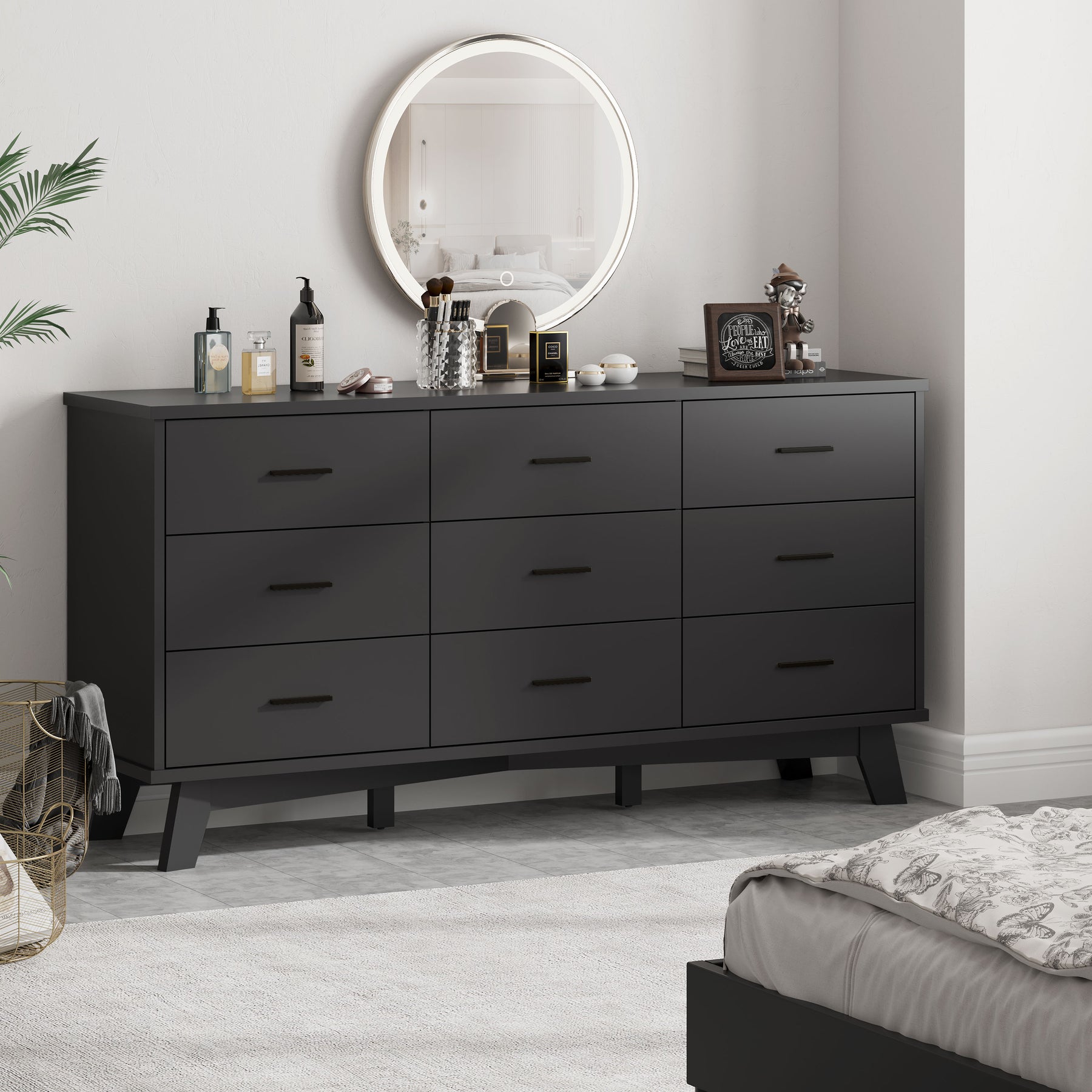 Axton 9-Drawer Wide Dresser