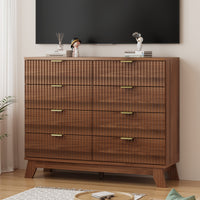 Linear Fluted 8-Drawer High Dresser